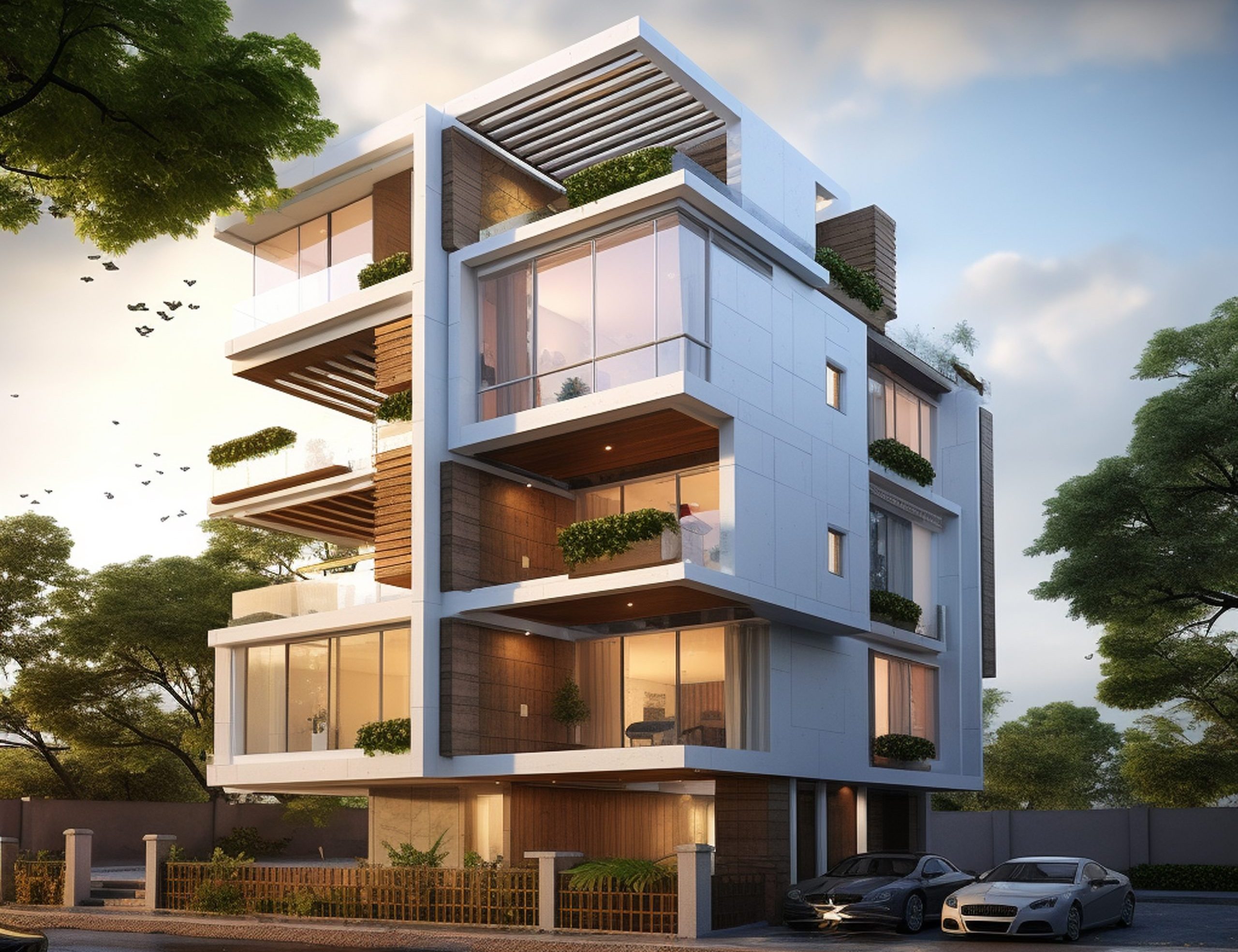 3d rendering house model